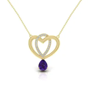 Purple Heart Necklace