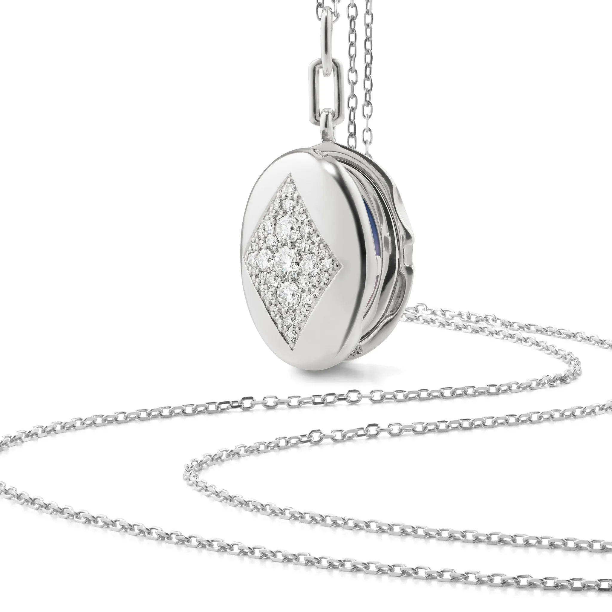 "Charlotte" Sterling Silver Locket Necklace