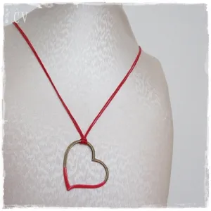 Red Heart Layering Necklace