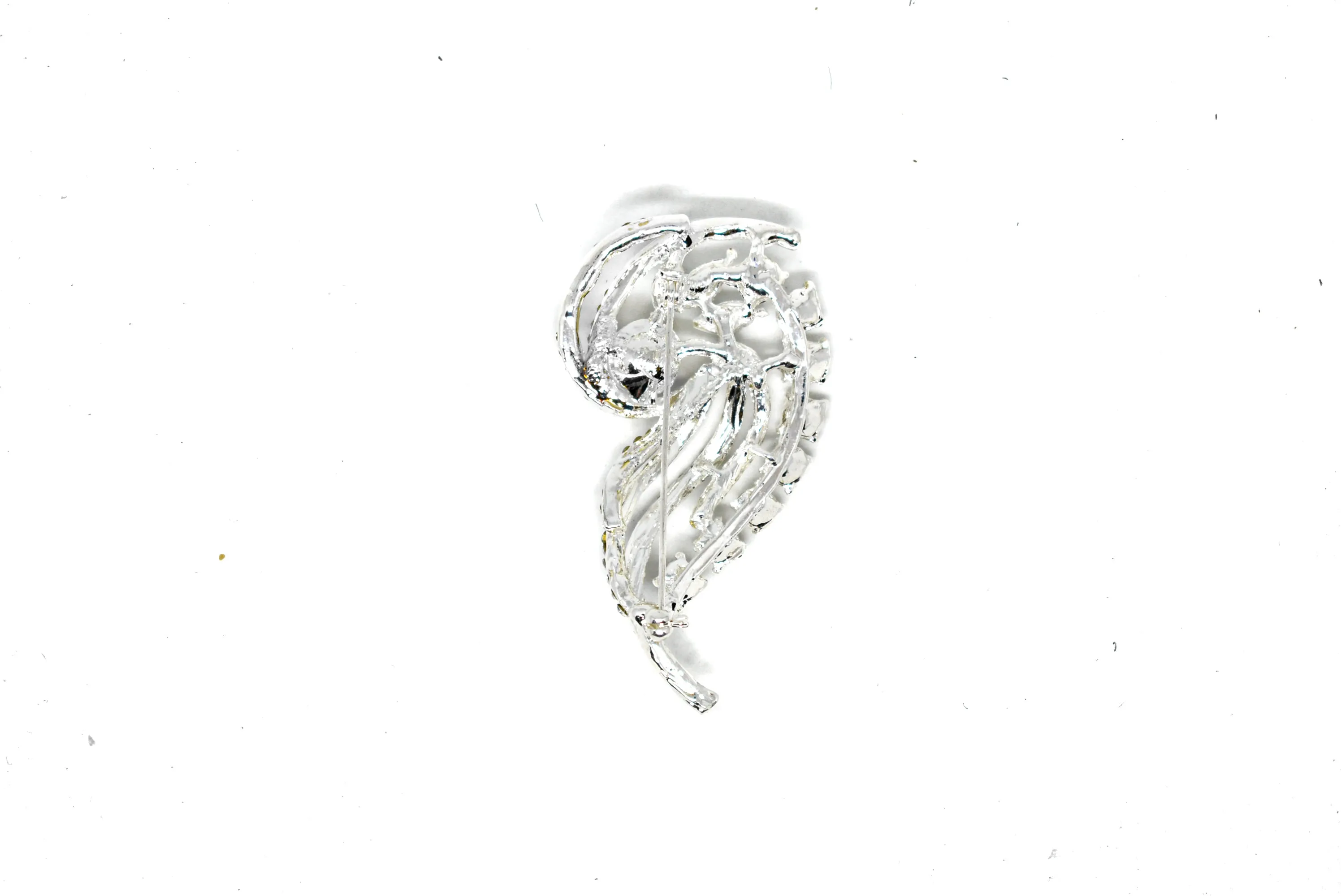 Rhinestone Pin Brooch with Pearl 3"x 2.50" - 1 Piece