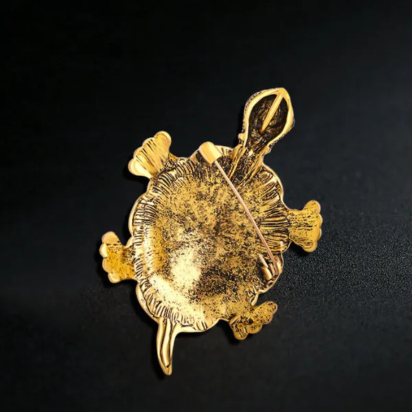 Rhinestone Turtle Brooch 水鑽烏龜胸針