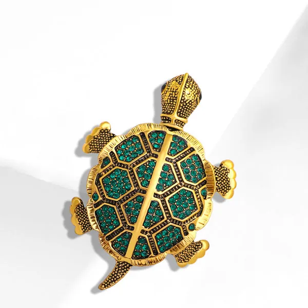 Rhinestone Turtle Brooch 水鑽烏龜胸針