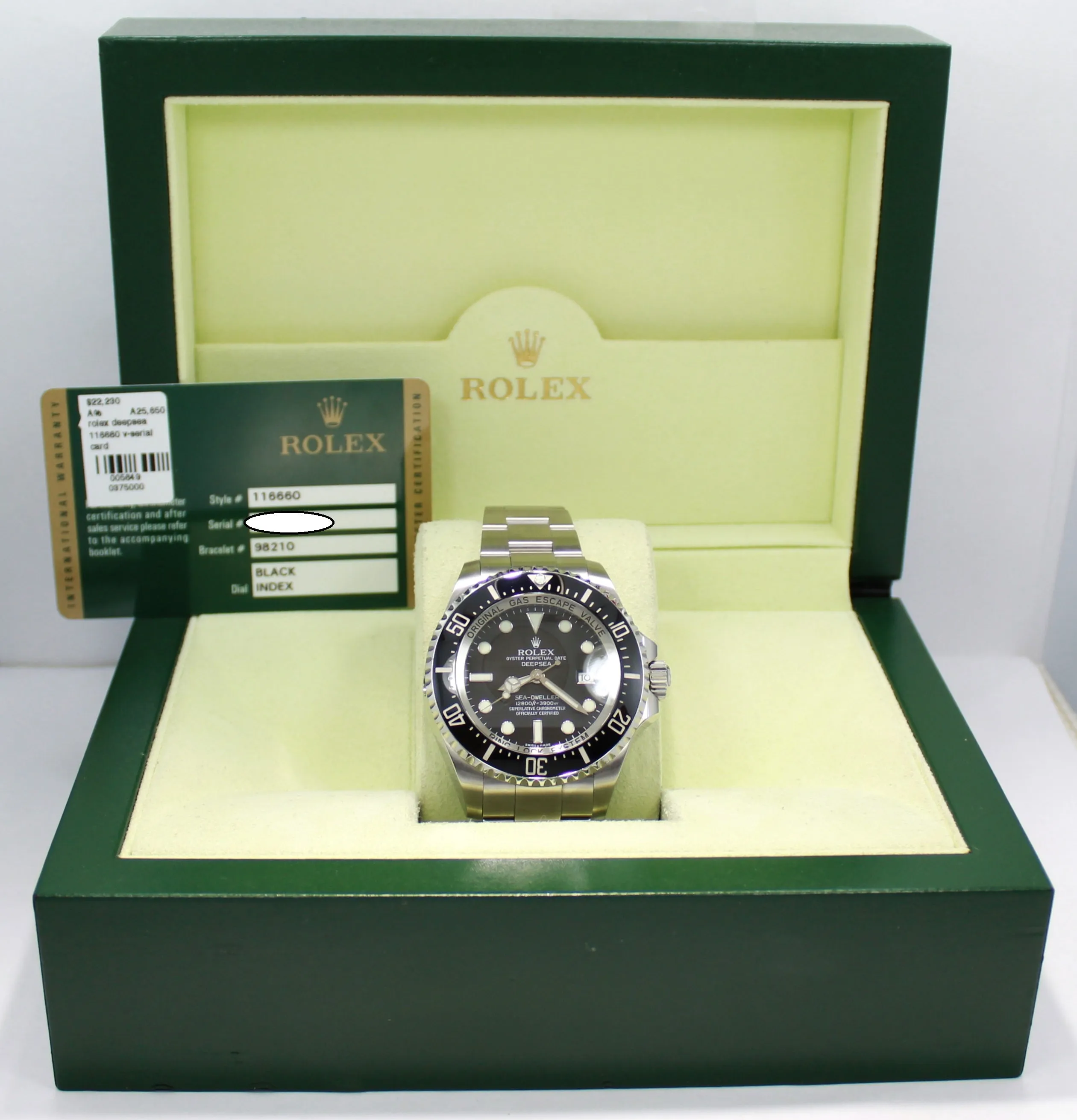 Rolex Sea Dweller DeepSea 116660 Oyster Perpetual BOX/PAPERS