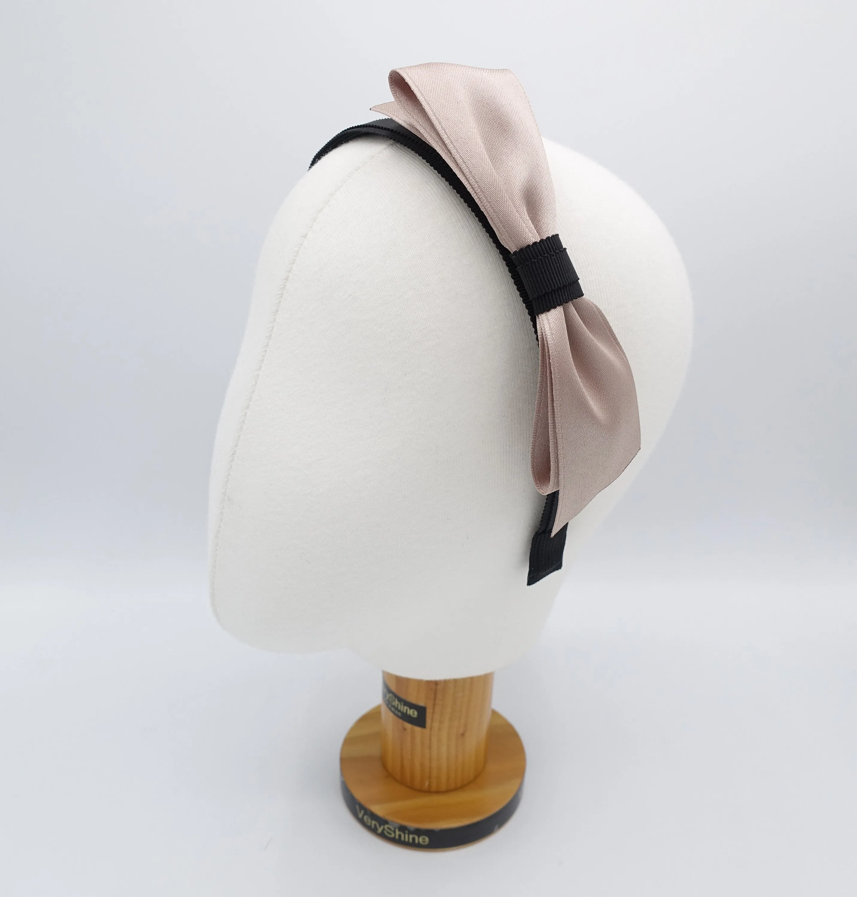 satin bow headband, grosgrain headband for women