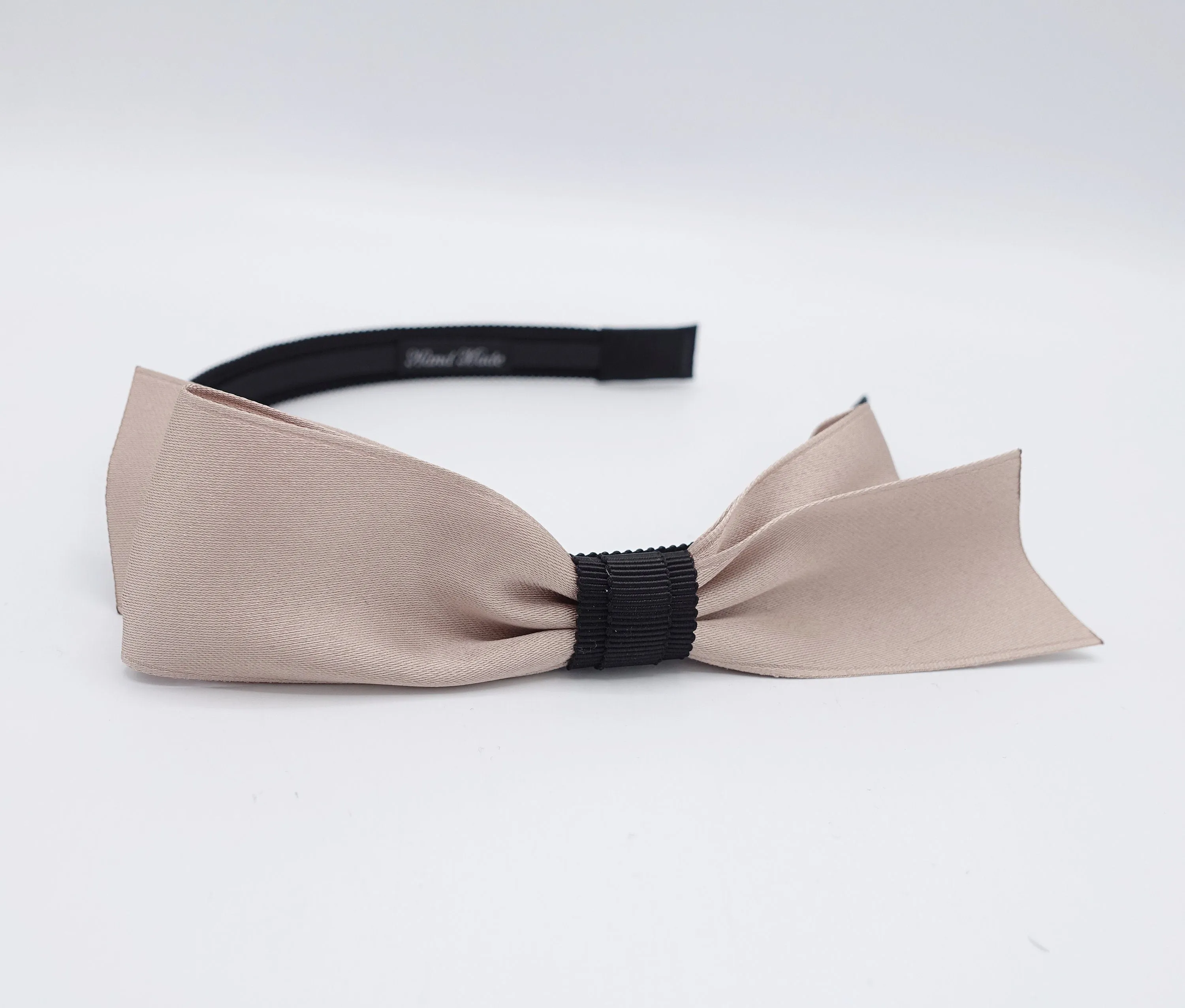 satin bow headband, grosgrain headband for women