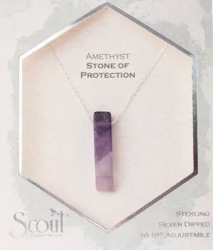 Scout Stone Point Necklace - Amethyst Stone Of Protection