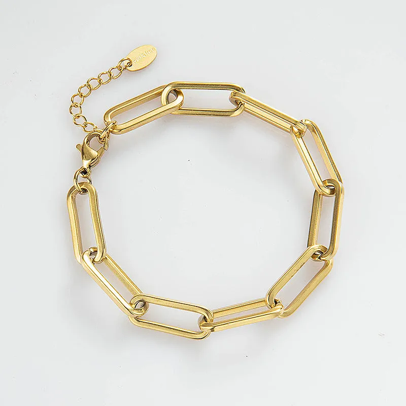 Stainless Steel Bracelet Simple And Versatile Section Buckle Chain