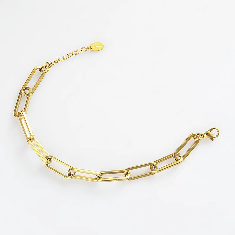 Stainless Steel Bracelet Simple And Versatile Section Buckle Chain