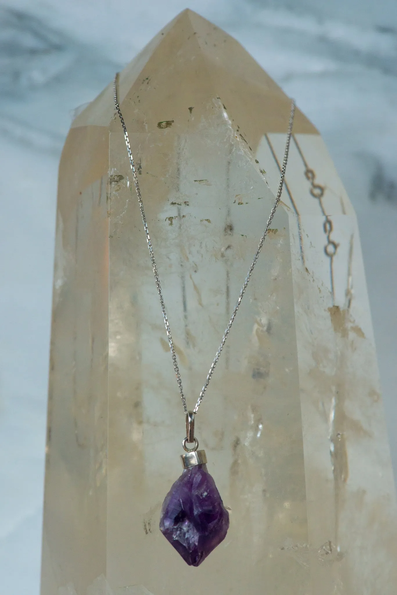 Sterling Silver Amethyst Necklace