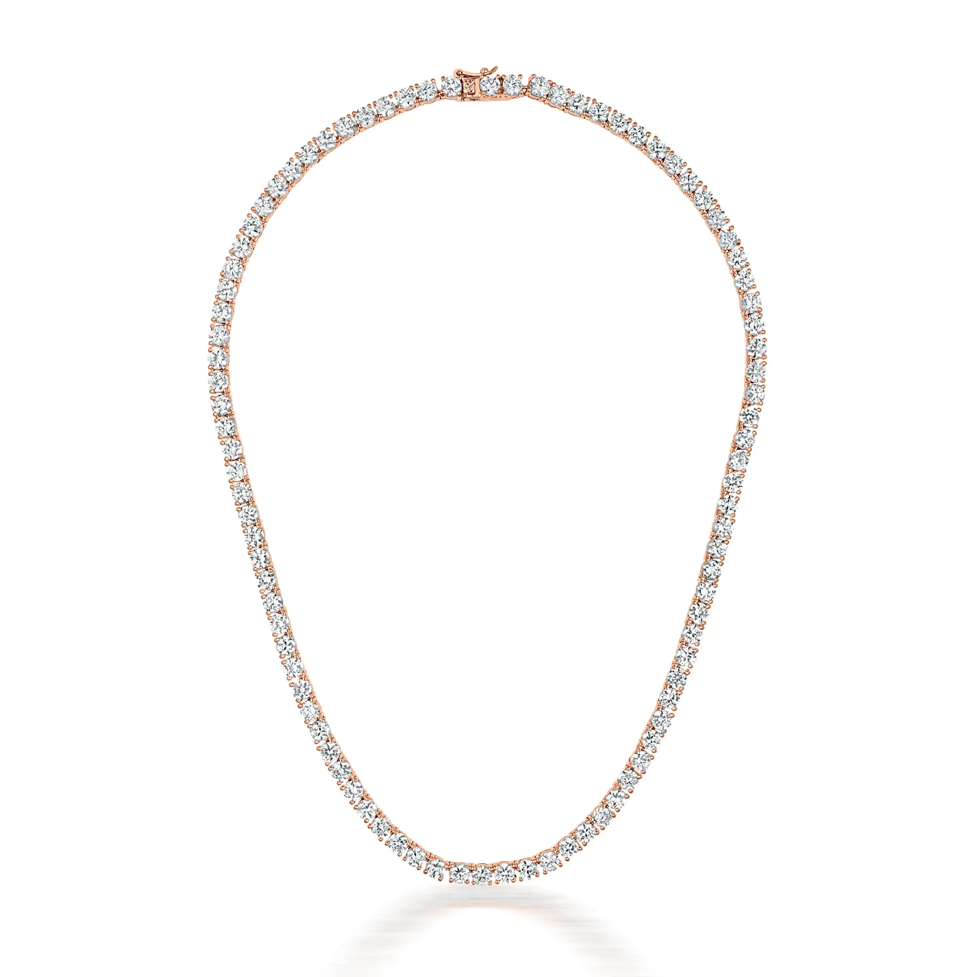 Sterling Silver Cubic Zirconia 3MM Tennis Necklace