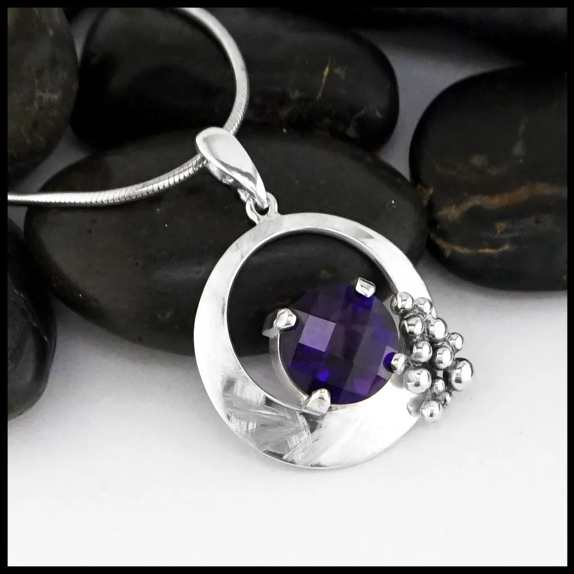 Sterling Silver Pendant with Amethyst