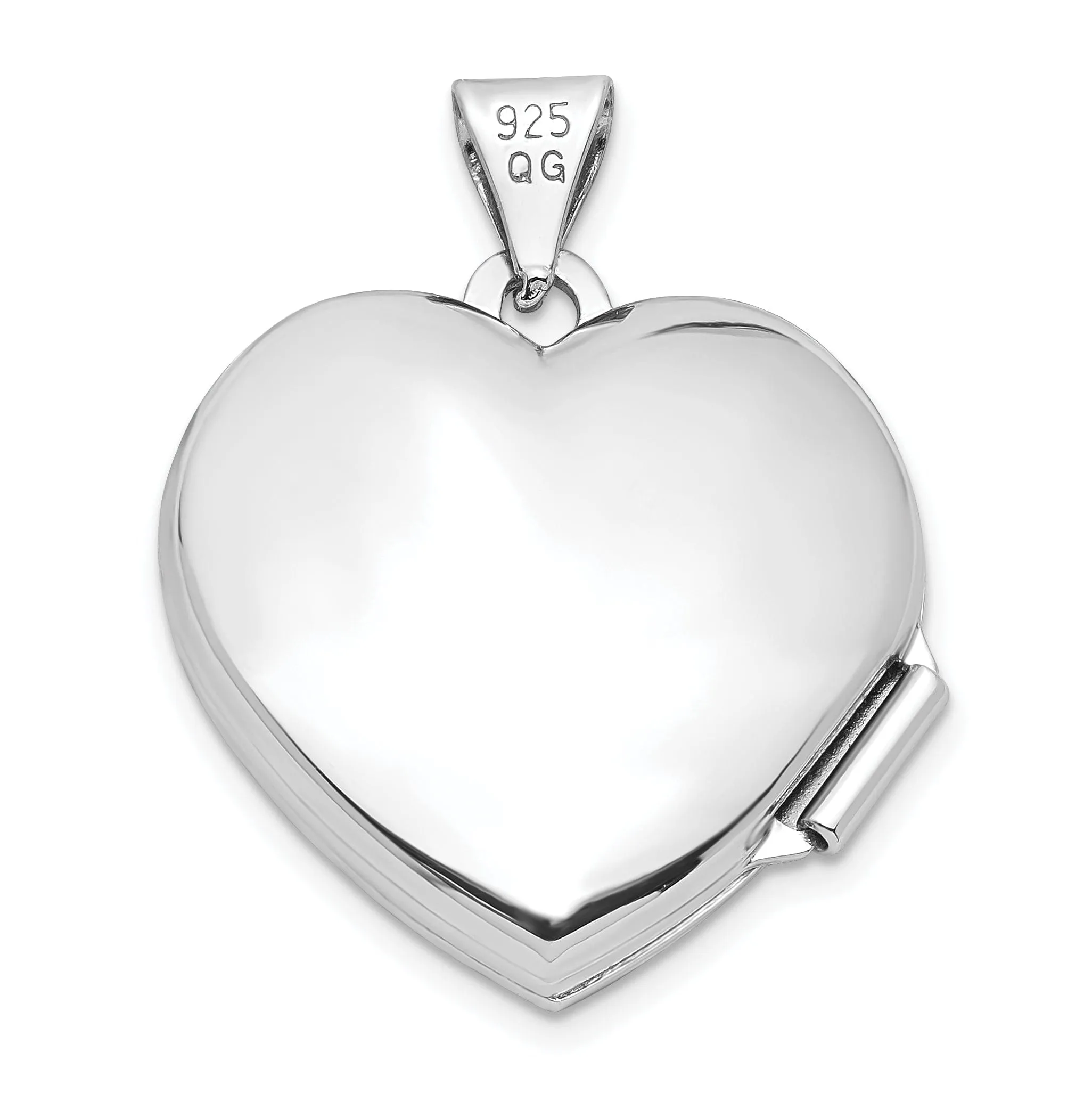 Sterling Silver Plain 18MM Heart Locket