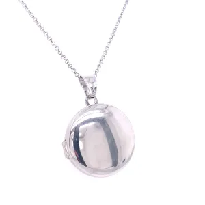 Sterling Silver Round Plain Locket