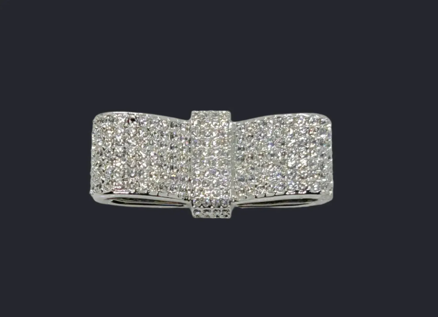 Swarovski Super Sparkling Flat Ribbon Brooch