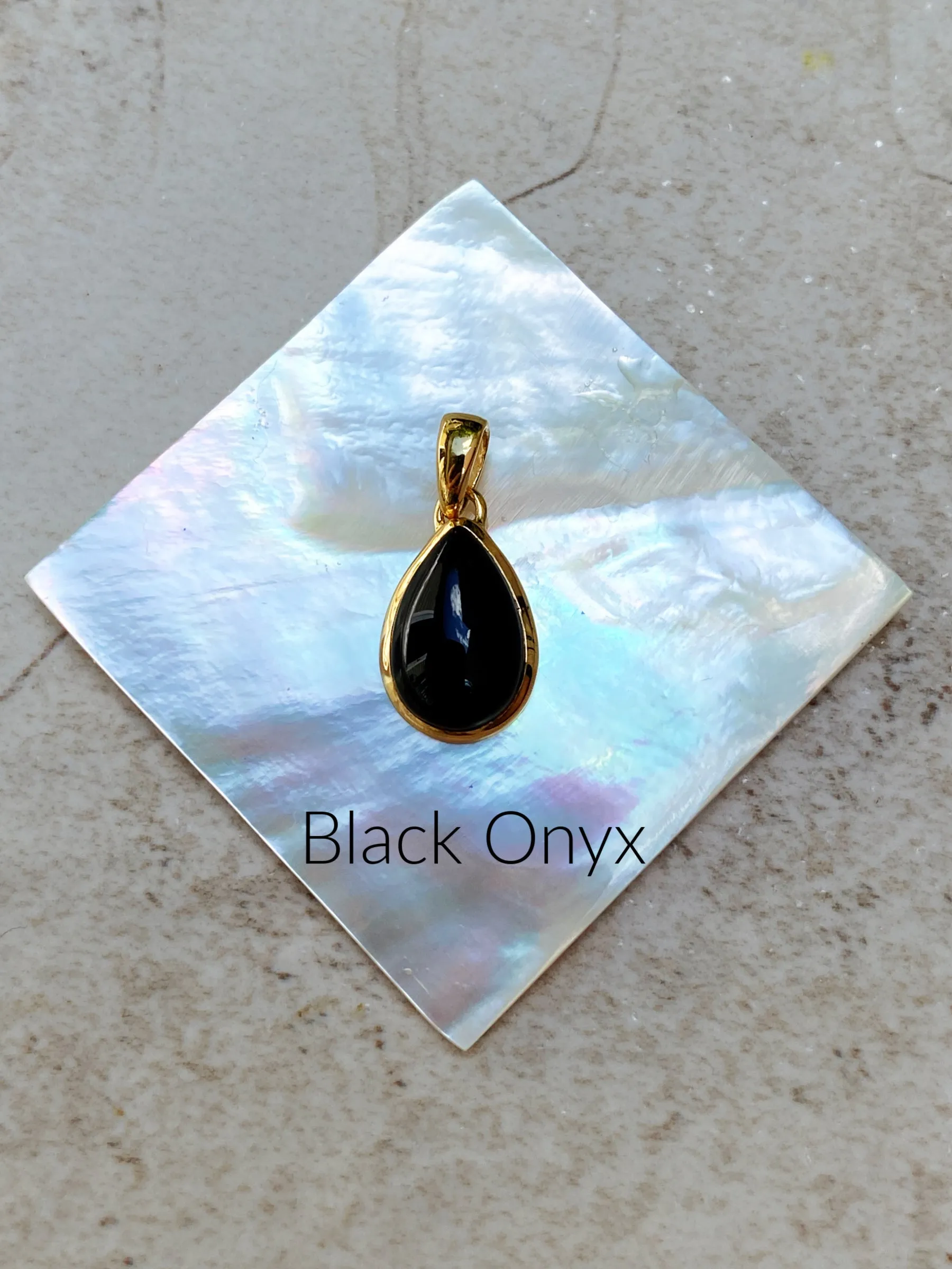 Teardrop Gemstone Cabochon Pendants