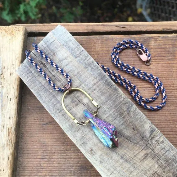 Titanium Amethyst Rope Chain ll Necklaces