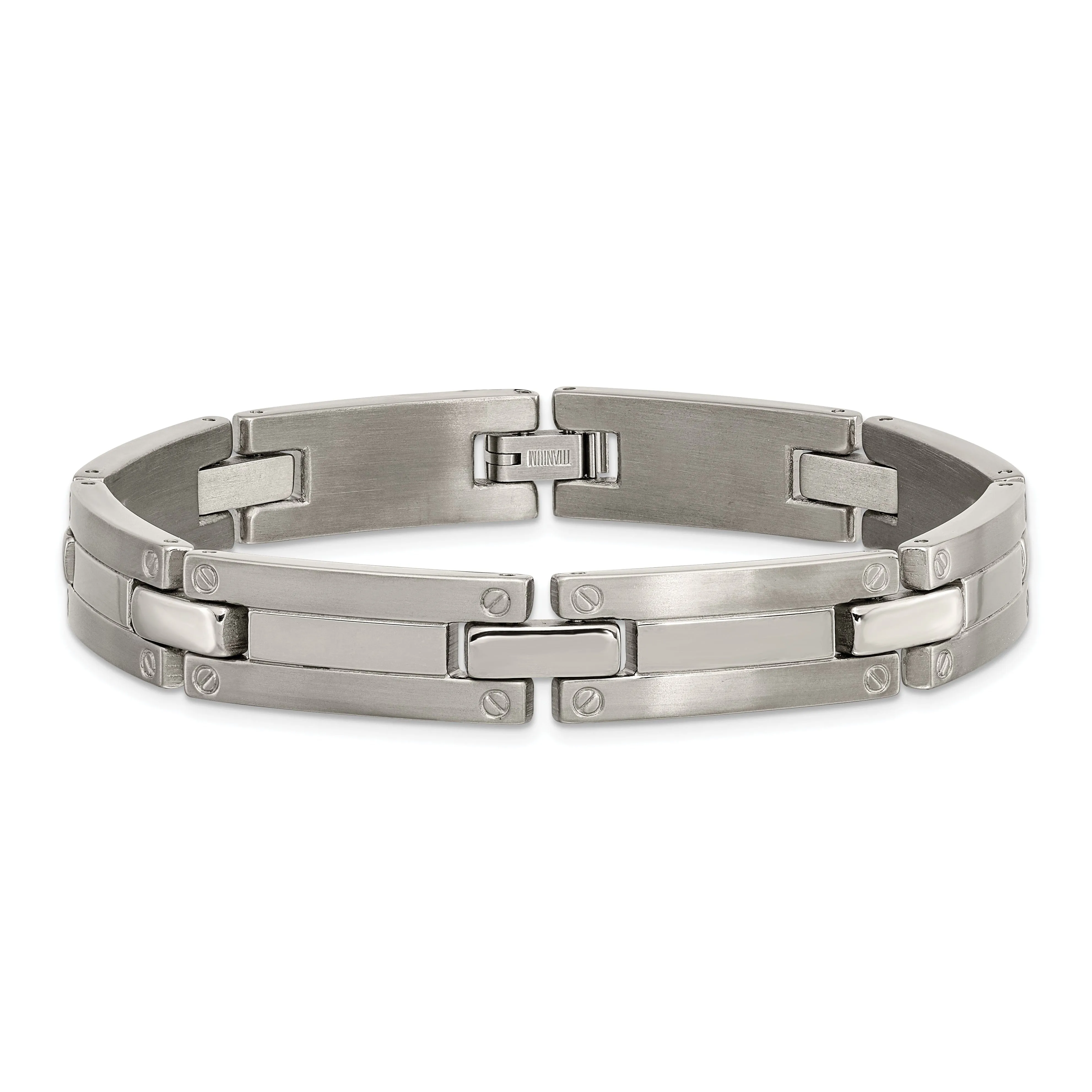 Titanium Brushed Polished Hypoallergenic Bracelet