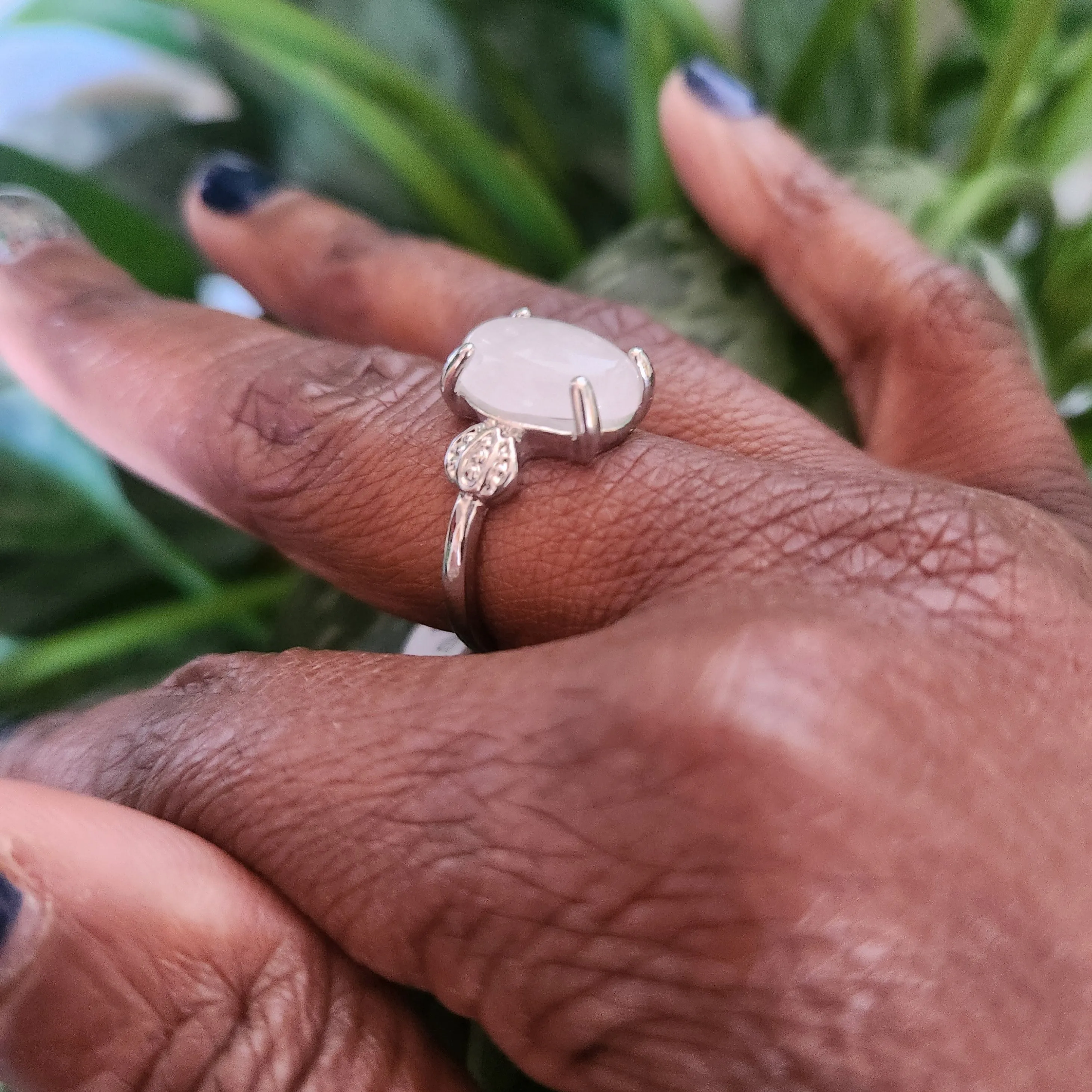 Vedazzling Clear Moonstone Ring