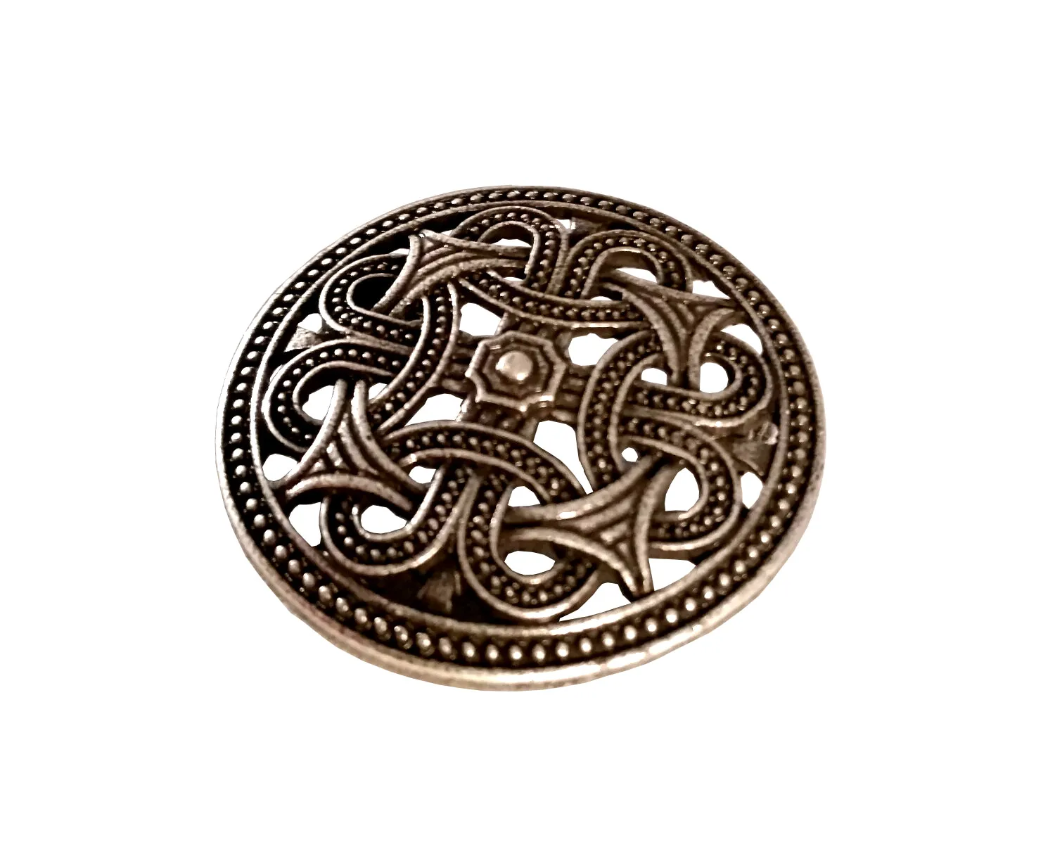 Viking Brooch Silver Borre Pin Round Norse Viking Style