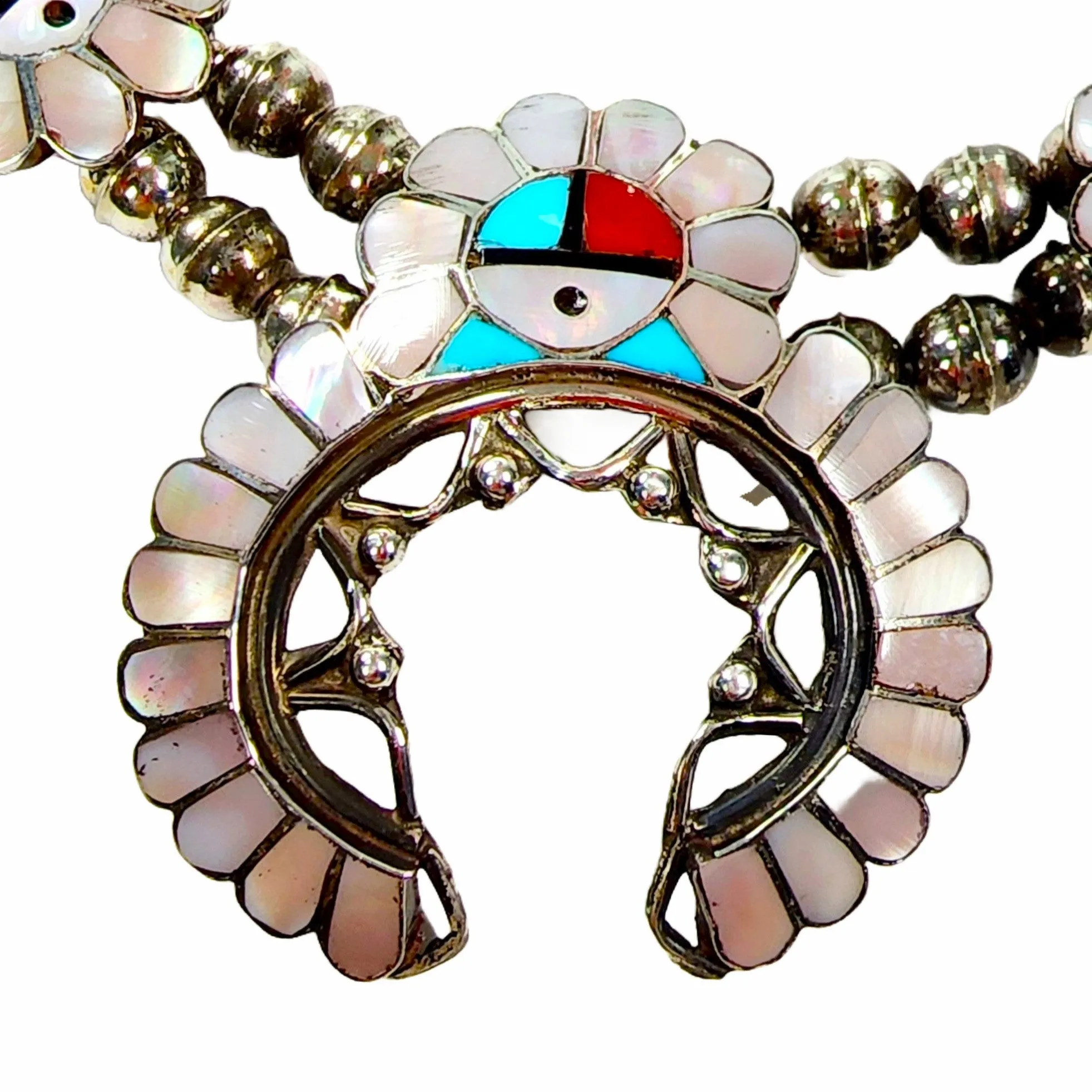 Vintage Zuni Sunface Naja Necklace