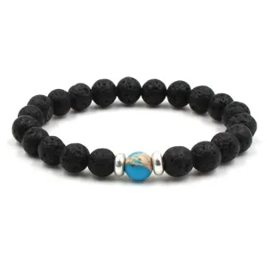 Volcanic Stone Bracelet Chakra Yoga 8mm