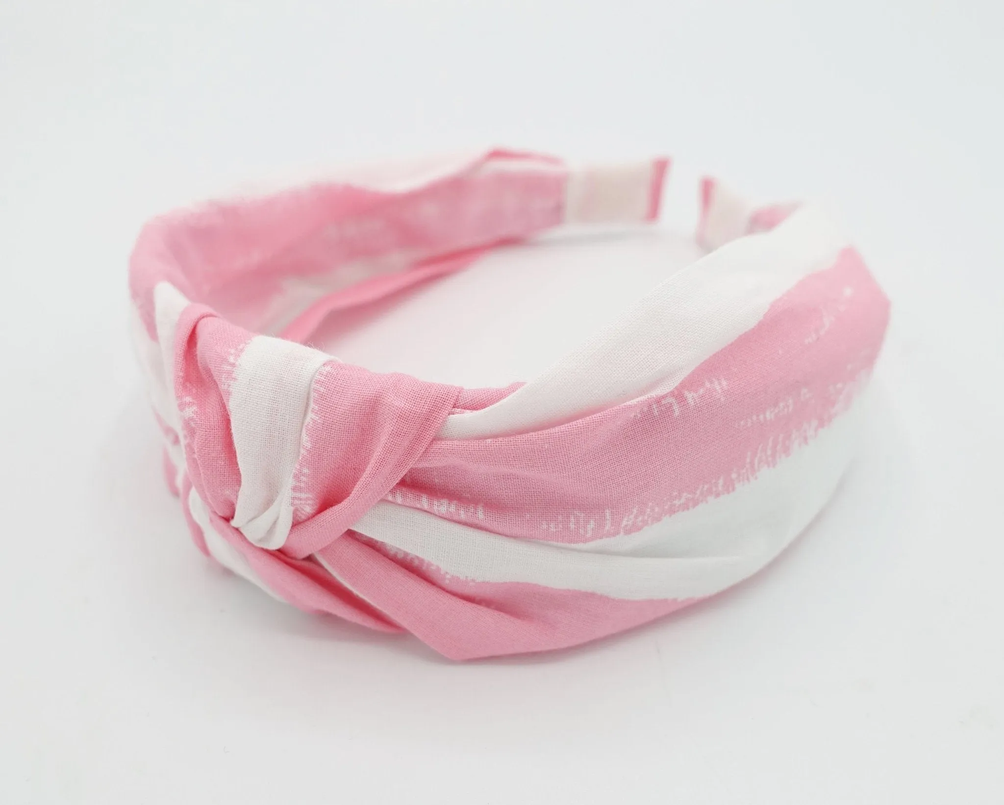 wide stripe print headband knot hairband casual hair accessory for women