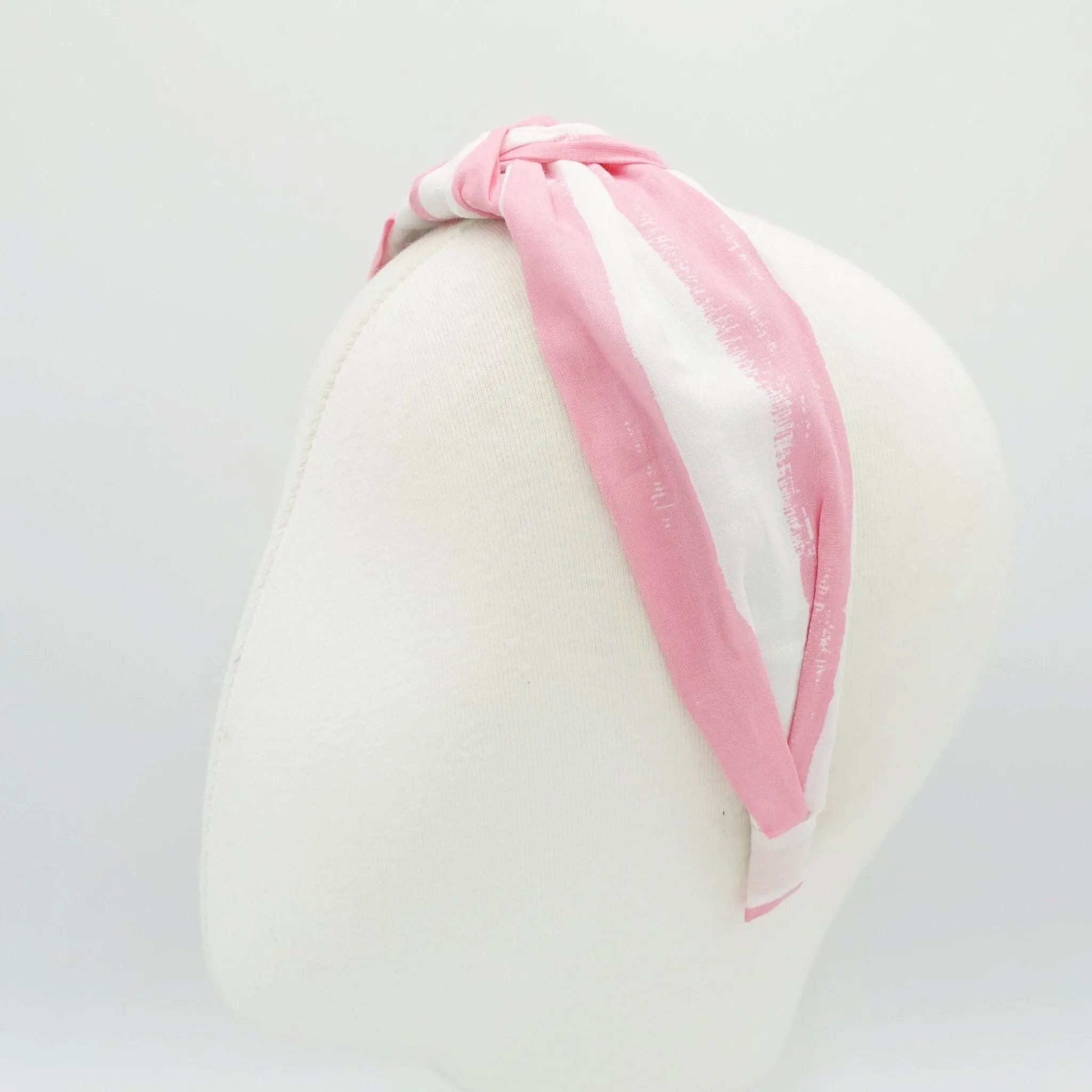 wide stripe print headband knot hairband casual hair accessory for women