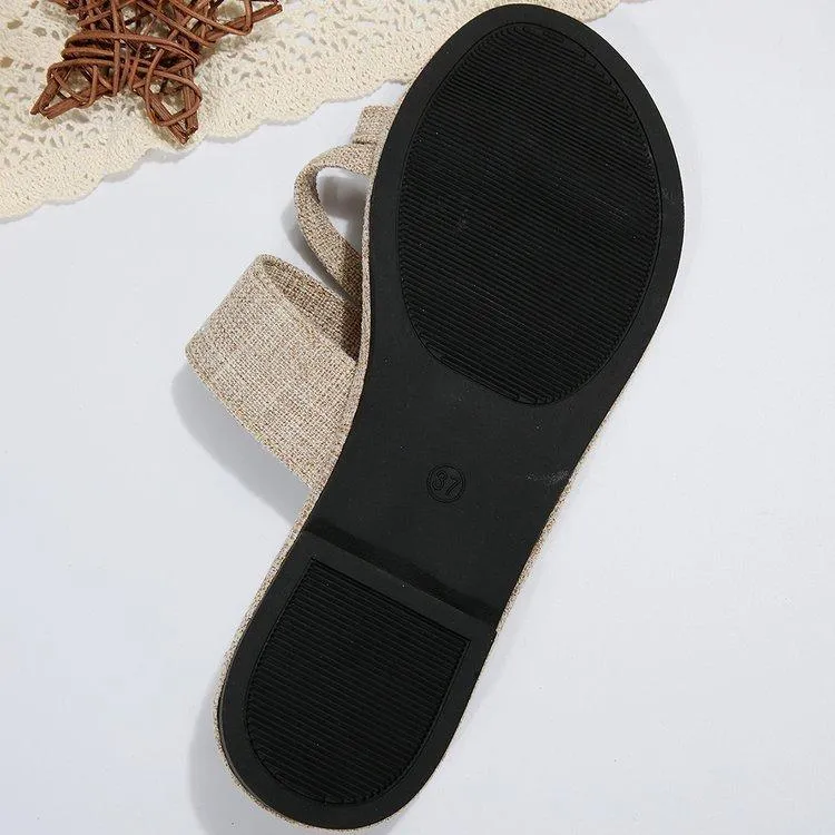 Women Minimalist Toe Ring Thong Sandals