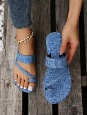 Women Minimalist Toe Ring Thong Sandals