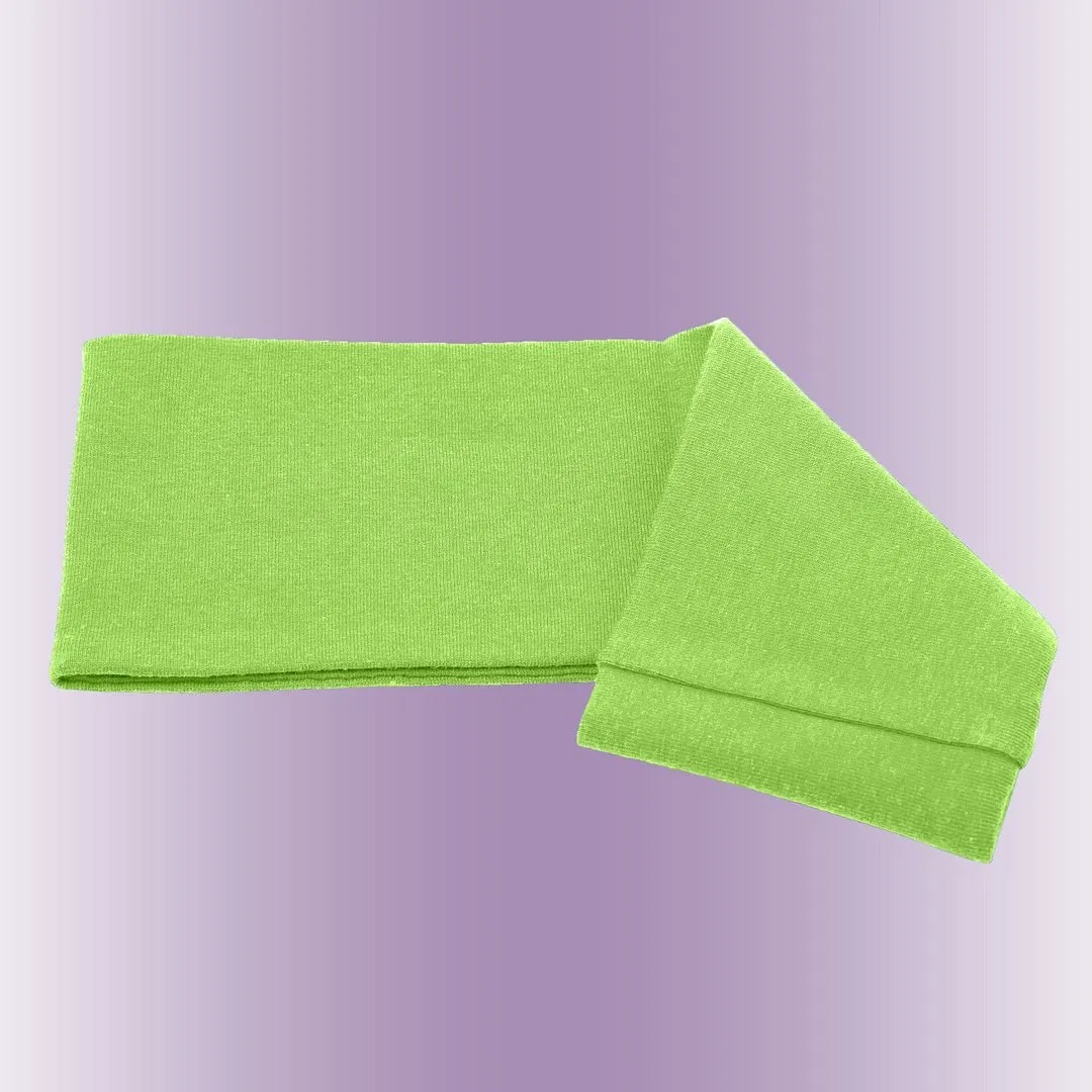 Women's Headbands Cotton Jersey 3" Wide Yoga Fitness Fashion Made in the USA Lime